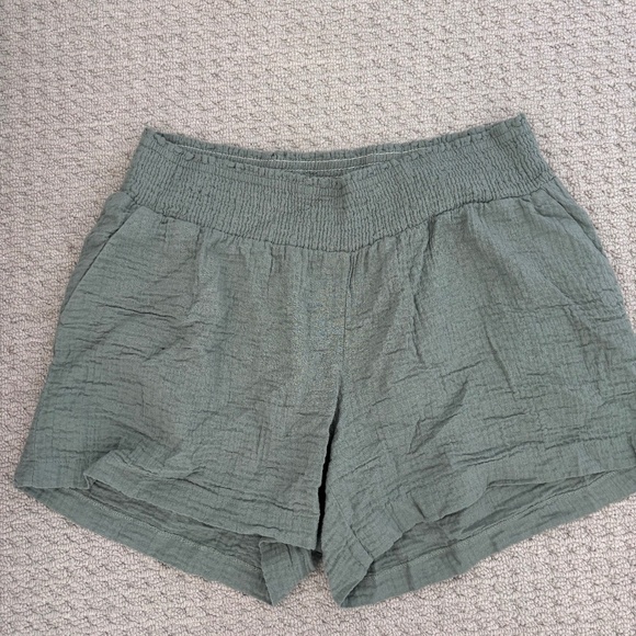 Cotton gauze stretch waist shorts - Picture 1 of 1